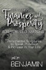 Benjamin's Finances and Prosperity Scripture Declarations