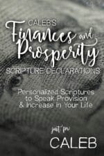 Caleb's Finances and Prosperity Scripture Declarations