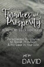 David's Finances and Prosperity Scripture Declarations