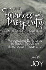 Joy's Finances and Prosperity Scripture Declarations