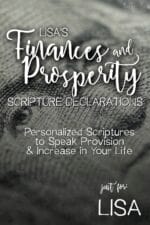 Lisa's Finances and Prosperity Scripture Declarations