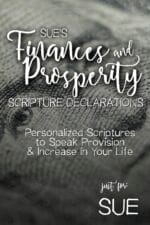 Sue's Finances and Prosperity Scripture Declarations