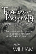 William's Finances and Prosperity Scripture Declarations